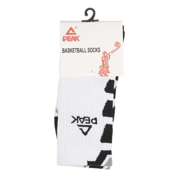 PEAK Chaussettes hautes Pro - Blanc et gris