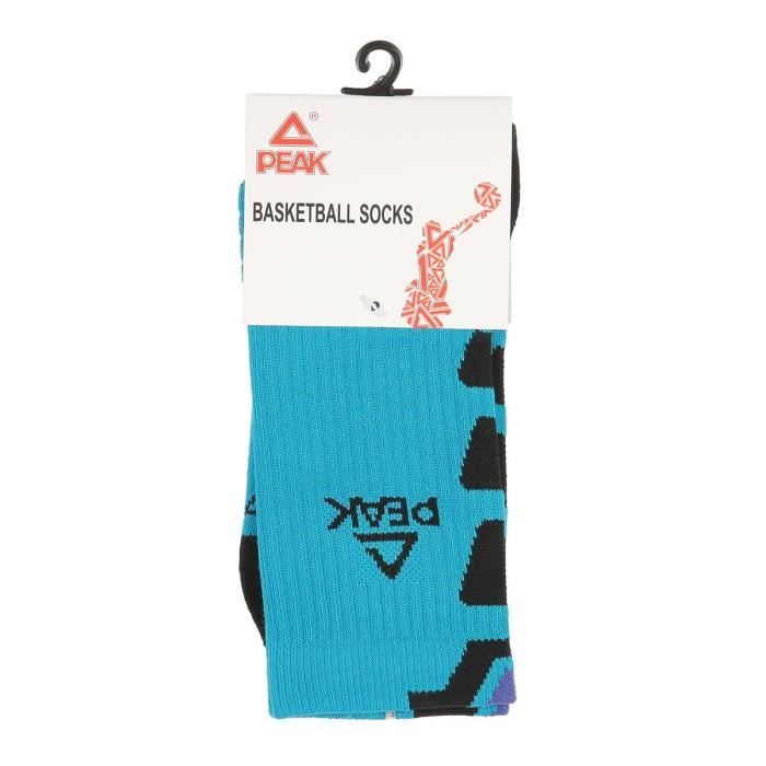 PEAK Chaussettes hautes Pro - Bleu caroline et gris