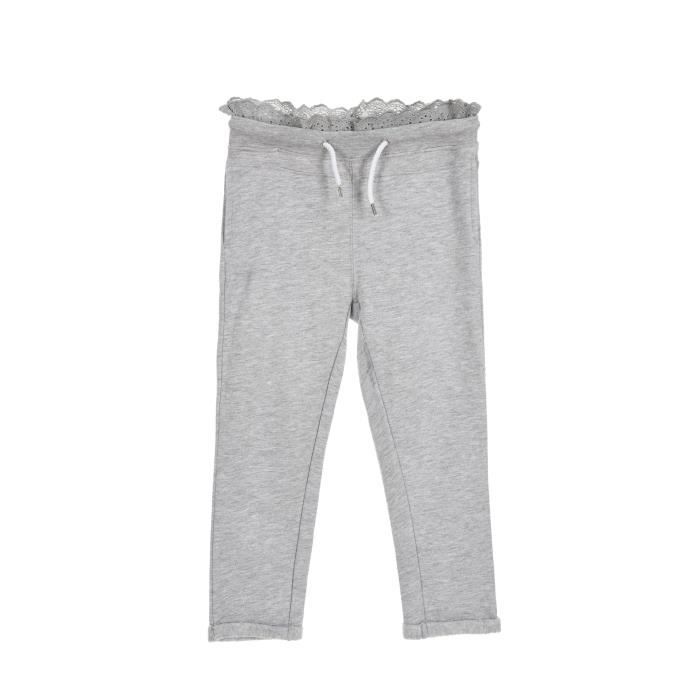 NAF NAF Pantalon Jogging Gris Enfant Fille