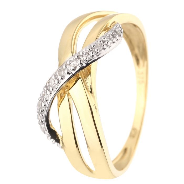 MONTE CARLO STAR Bague Or jaune 375° et Diamant
