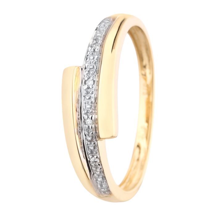 MONTE CARLO STAR Bague Pavée Or Jaune 375° et Diamants Femme