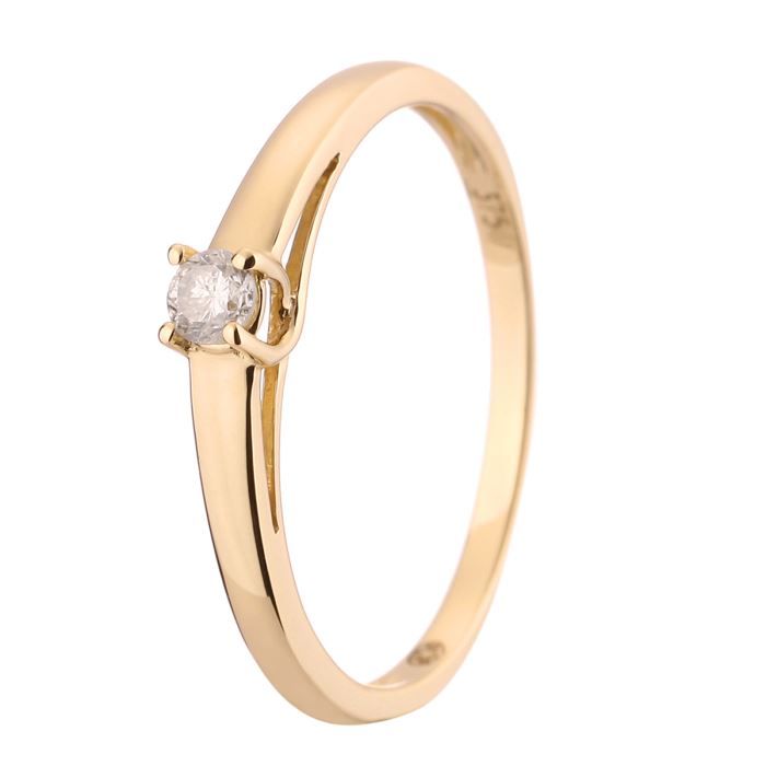 MONTE CARLO STAR Solitaire Or 375° et Diamants