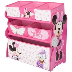 MINNIE Meuble de rangement enfant jouets 6 bacs