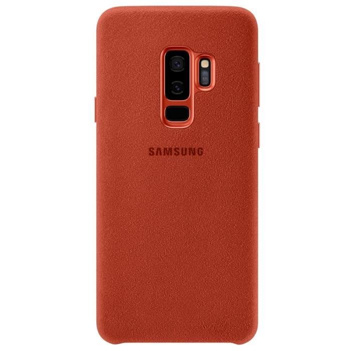 Coque smartphone SAMSUNG Coque en alcantara rouge pour S9+