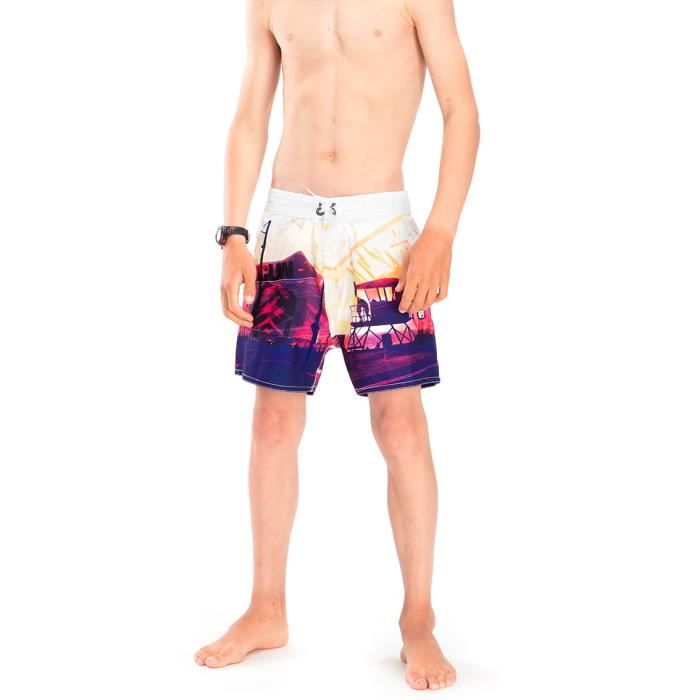 FREEGUN - Boardshort Court Motifs Malibu pour Garçon
