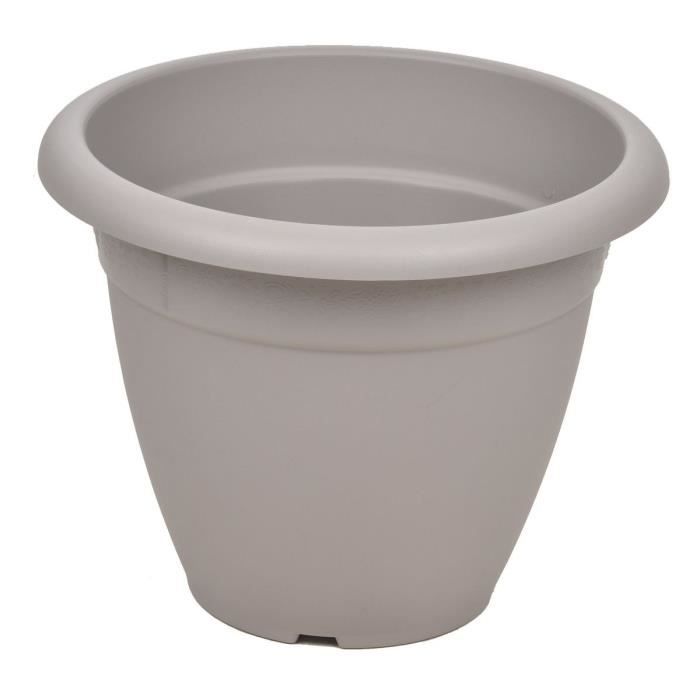 HOMEA Pot de fleur rond Ø 40cm - Taupe