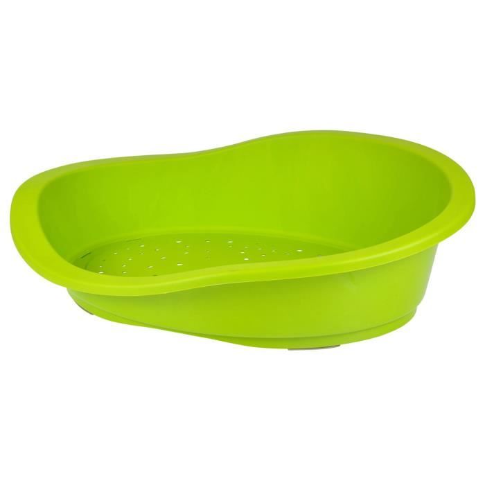 Corbeille plastique 50x35xh16cm - Vert anis - Pour chat