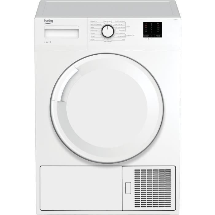 BEKO SLC09W2 -Sèche-linge à condensation-9 kg-Classe B-Départ différé : 3-6-9 heures-Blanc