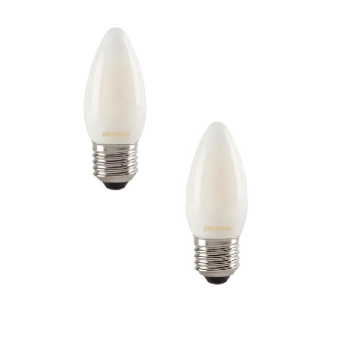 SYLVANIA Lot de 2 ampoules LED à filament Toledo RT Candle E27 4 W équivalent à 35 W