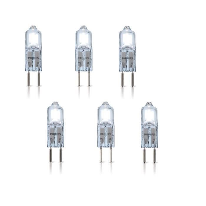PHILIPS Lot de 6 ampoules Ecoclassic G4 7 W équivalent à 10 W
