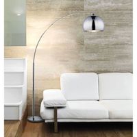 LAMPADAIRE DESI Lampadaire arceau chrome - H 166 cm - Contemp LAMPADAIRE DESI Lampadaire arceau chrome - H 166 cm - Contemp