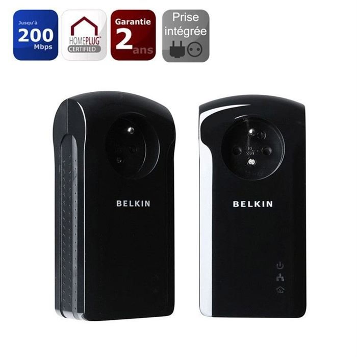 Belkin 2 adaptateurs CPL 200 Mb/s F5D4079FR   Achat / Vente COURANT