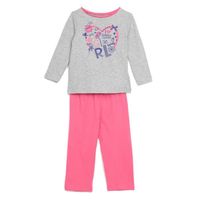 PYJAMA BRONZINI Pyjama Jersey Gris / Fuchsia PYJAMA BRONZINI Pyjama Jersey Gris / Fuchsia