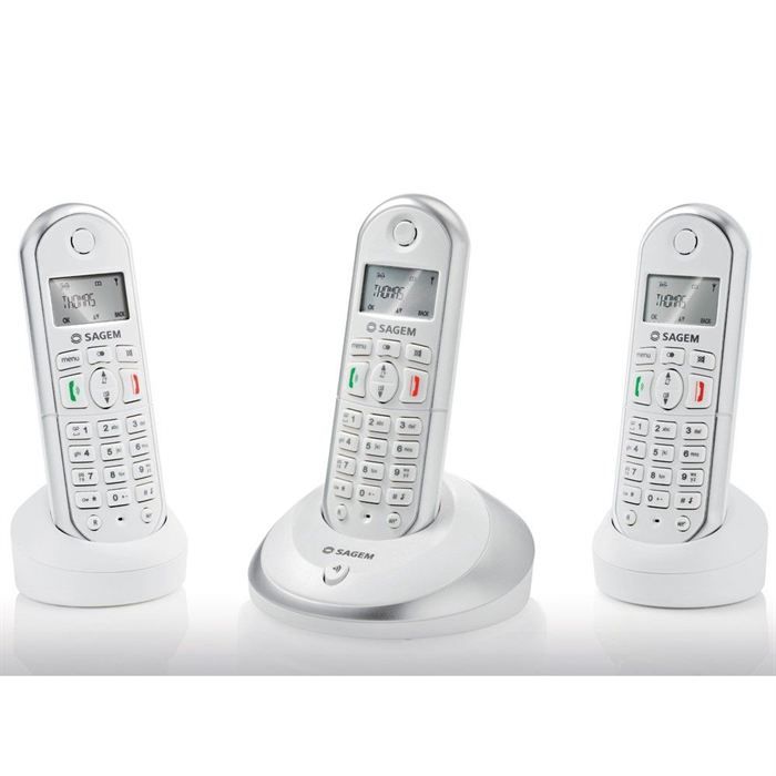 SAGEM D16T TRIO Blanc   Achat / Vente TELEPHONE FIXE SAGEM D16T TRIO