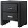 LEEDS Table de chevet - Simili noir - L 48 cm