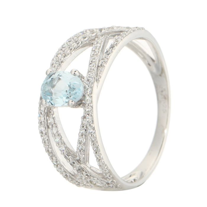 PRINCESS MONTE CARLO Bague Femme Bleu et blanc   Achat / Vente BAGUE