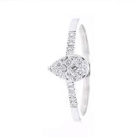 BAGUE - ANNEAU MONTE CARLO STAR Bague Poire Or Blanc 750° 0,21 ct BAGUE - ANNEAU MONTE CARLO STAR Bague Poire Or Blanc 750° 0,21 ct