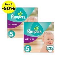 COUCHE PAMPERS Active Fit T5 - 11 à 23kg - Lot de 2 - 70 COUCHE PAMPERS Active Fit T5 - 11 à 23kg - Lot de 2 - 70