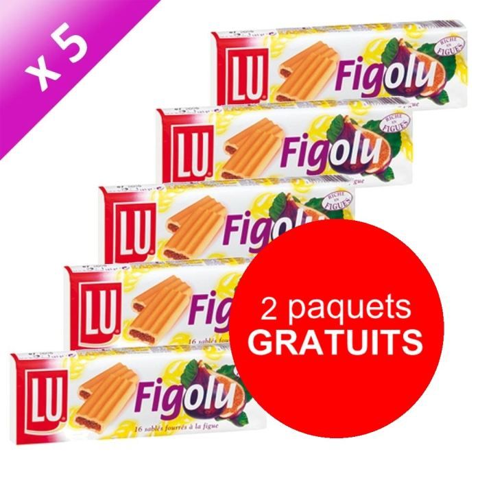   16 Biscuits sablés fourés à la figue   Paquet de 165 grammes