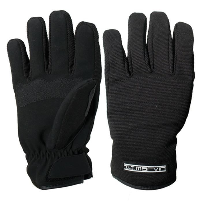 TJMARVIN Gants Moto Scooter hiver Noirs