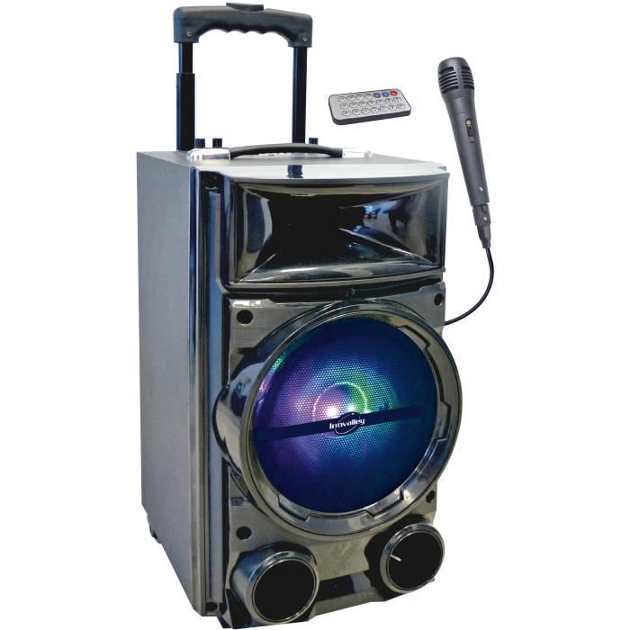 INOVALLEY KA15 Enceinte Karaoké Trolley