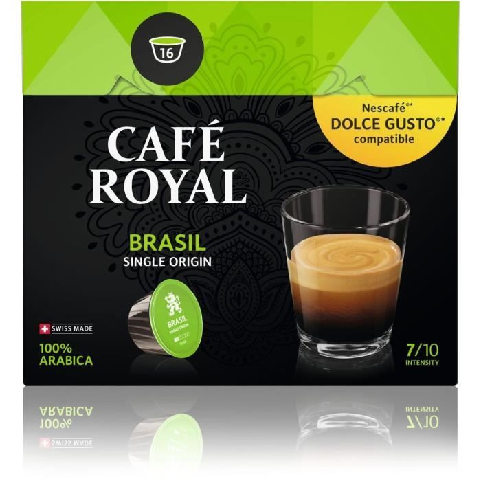 16 capsules de café Single Origine Brésil 100% Arabica CAFÉ ROYAL