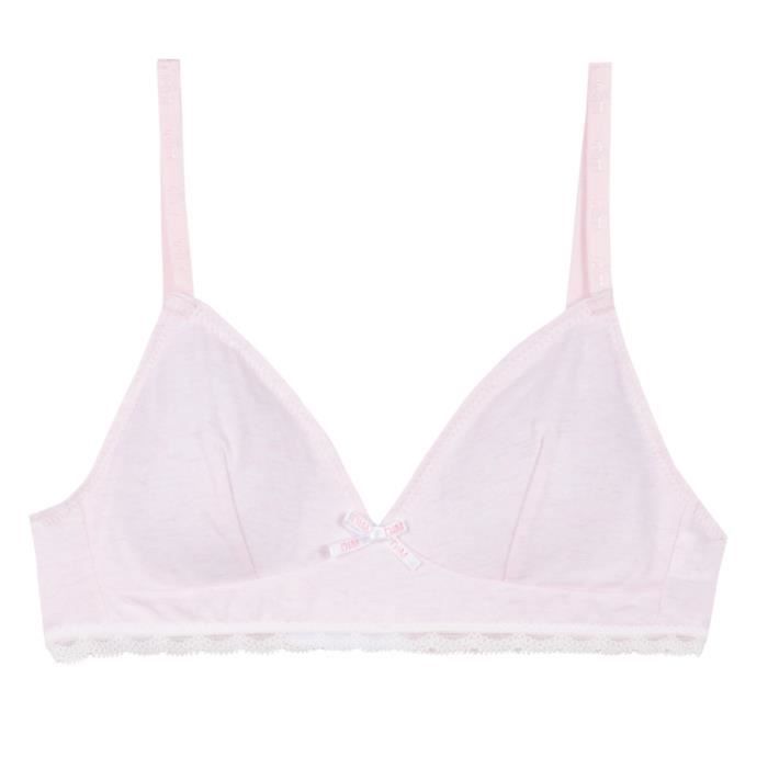 DIM Soutien-Gorge Triangle Rose Peche Enfant fille
