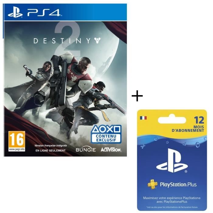Destiny 2 + Abonnement PlayStation Plus 12 mois
