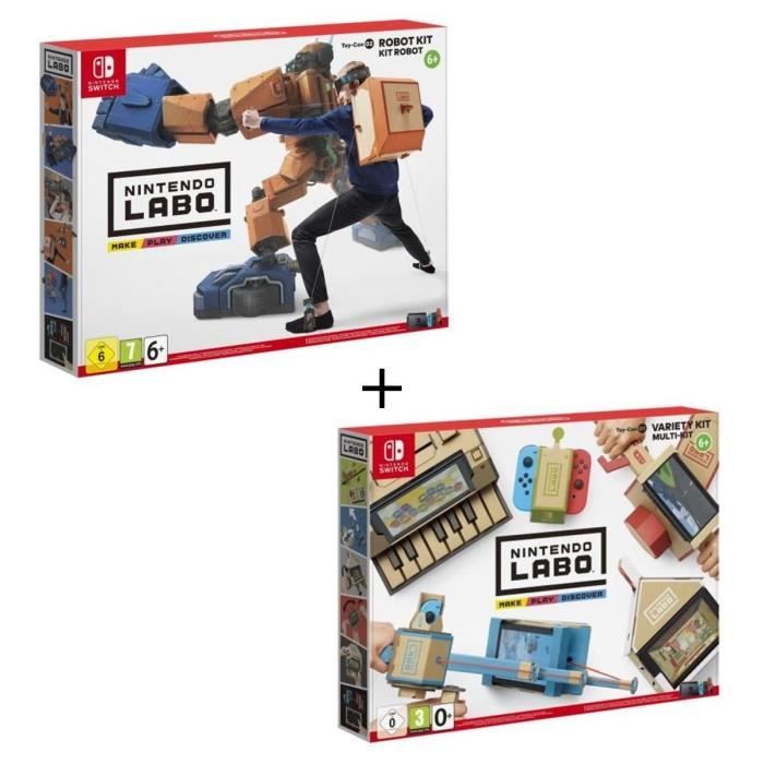 Pack 2 Kits Nintendo Labo : Multi-Kit + Kit Robot sur Nintendo Switch