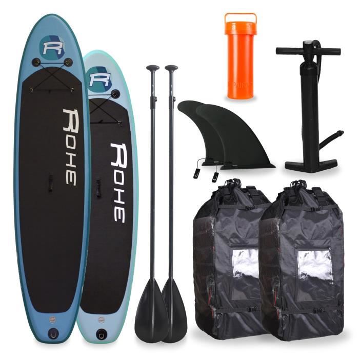 ROHE Pack Famille Paddle 10'6 + Paddle 9'0 - Avec accessoires