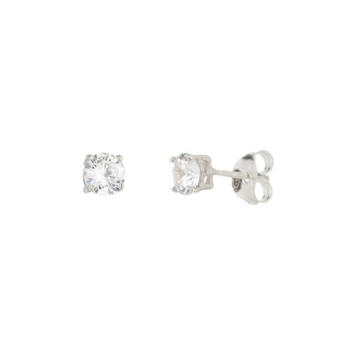 YSORA - Boucles D'Oreilles en Argent Rhodié et Oxyde