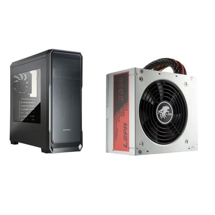 Pack Boitier PC ENERMAX OSTROG Lite + Alimentation LEPA N500 500W