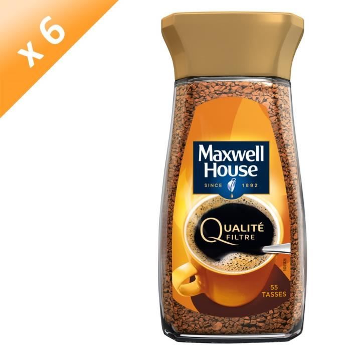 MAXWELL HOUSE Café soluble en bocal - 6 paquets de 100 g