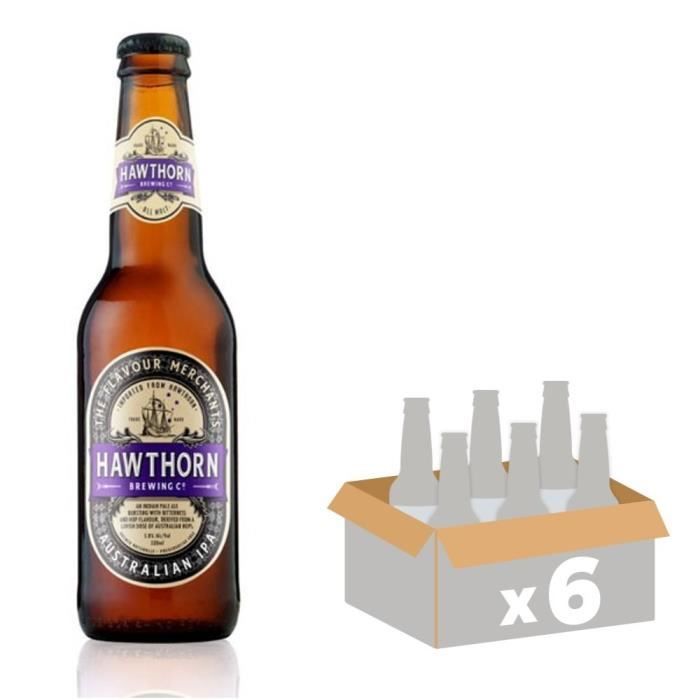 BRASSERIE HAWTHORN Australian IPA Bière Ambrée - 35,5 cl x6 - 5,8 %