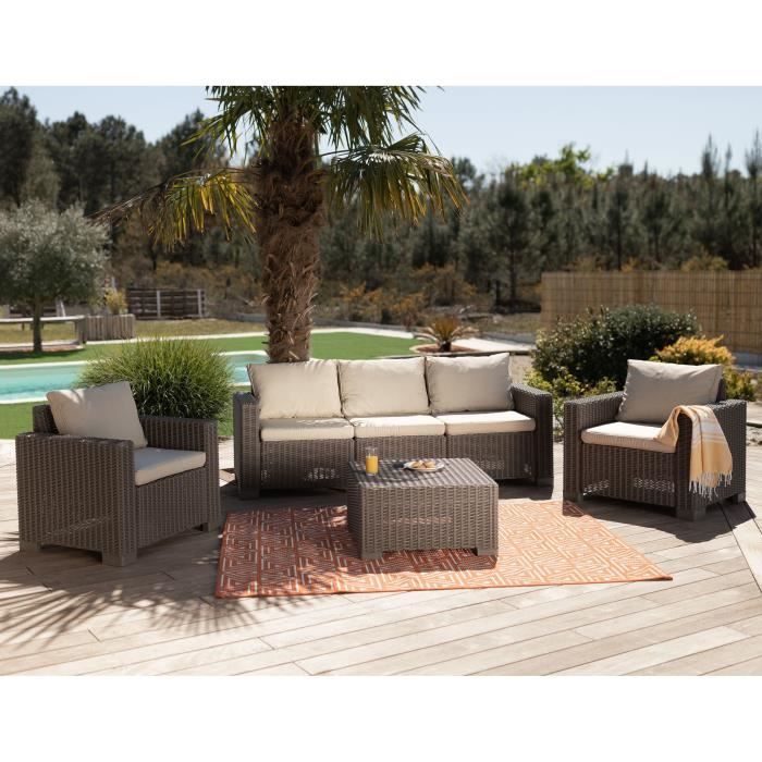 allibert california 2 places polyrotin basse meubles de jardin lounge imitation rotin salons de jardin jardin smartcodegroup com