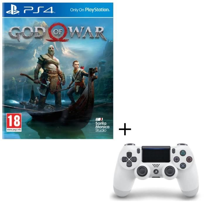 Pack God of War + Manette PS4 DualShock 4 Glacier White V2