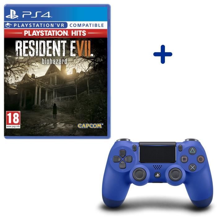 Resident Evil VII PlayStation Hits + Manette DualShock 4 Bleue
