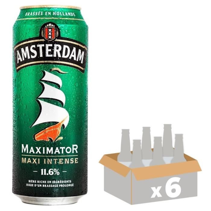BRASSERIE GROLSCH Amsterdam Maximator Strong Pale Lager - Bière Blonde - 50 cl x6 - 11,6 %