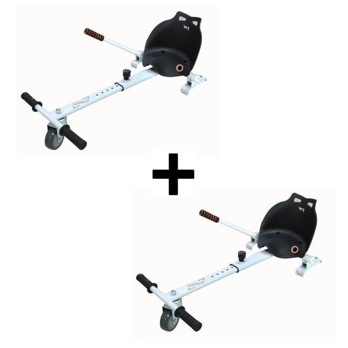 Pack TAAGWAY de 2 Kit Kart Universel Pour Gyropode Blanc - Hoverkart