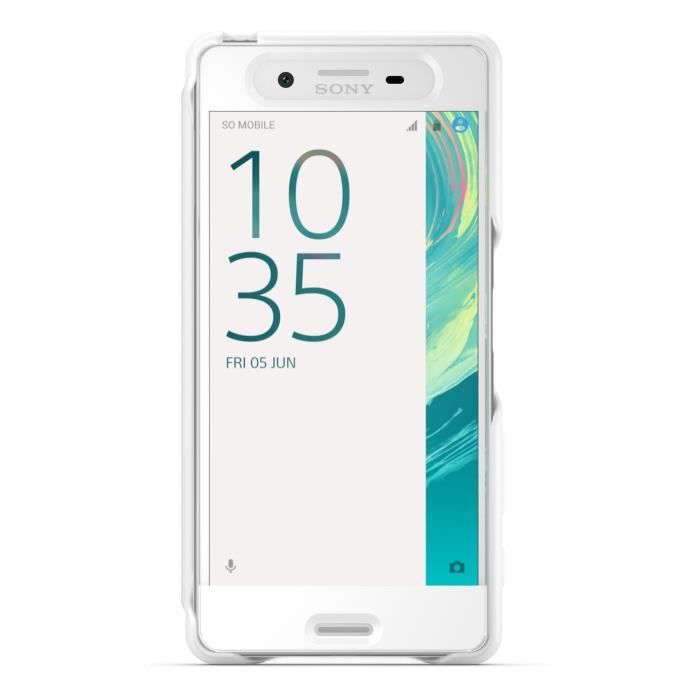 Sony Flip Cover Touch pour Xperia X Performance Blanc