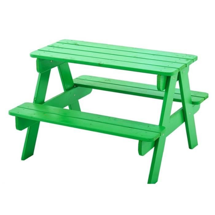 AMCA Table de PicNic Enfant et Bac à Sable PicSand en bois