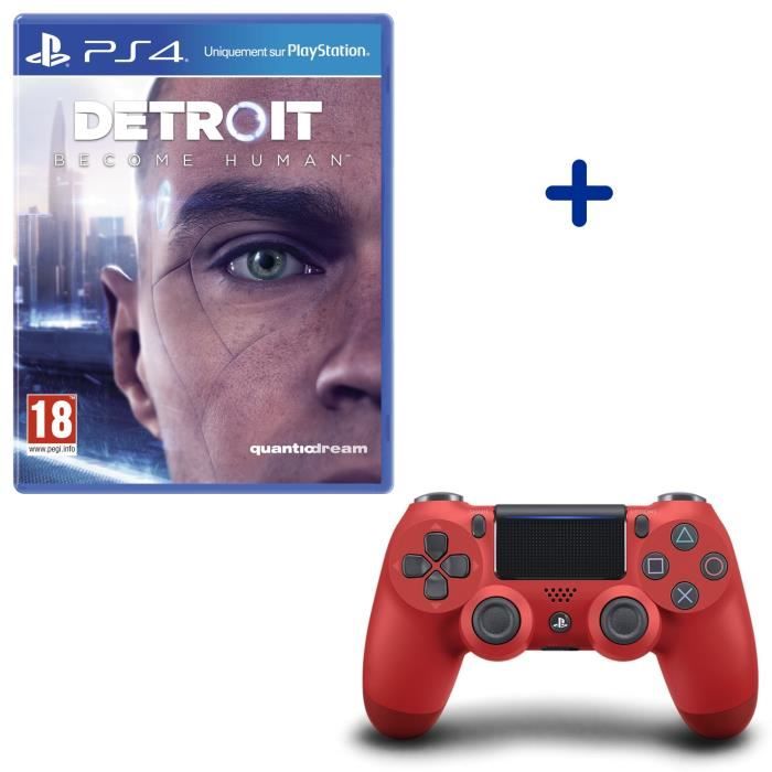 Detroit Become Human + Manette DualShock 4 Rouge
