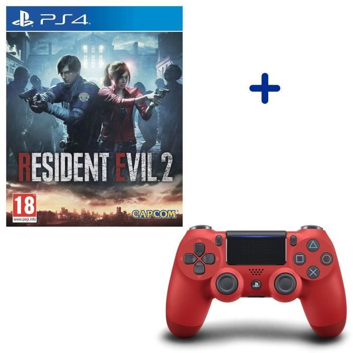 Resident Evil 2 + Manette DualShock 4 Rouge