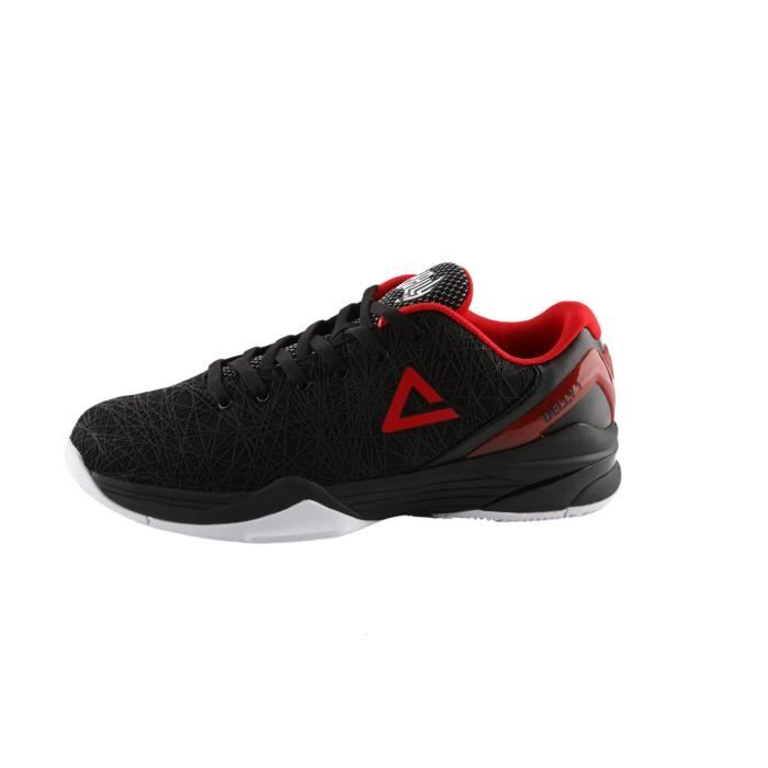 PEAK Chaussures de Basket DELLY2 - Homme - Noir et rouge