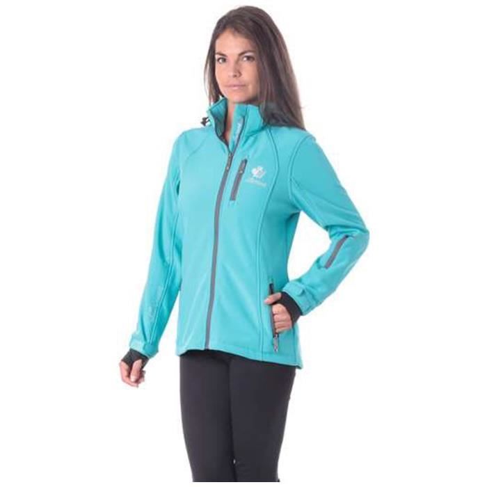 NORTHLAND Softshell Femme contrecollé polaire Bilbao - Turquoise
