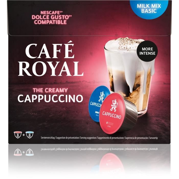 Café royal dolce gusto Cappuccino Capsules compatibles Système Dolce Gusto ®