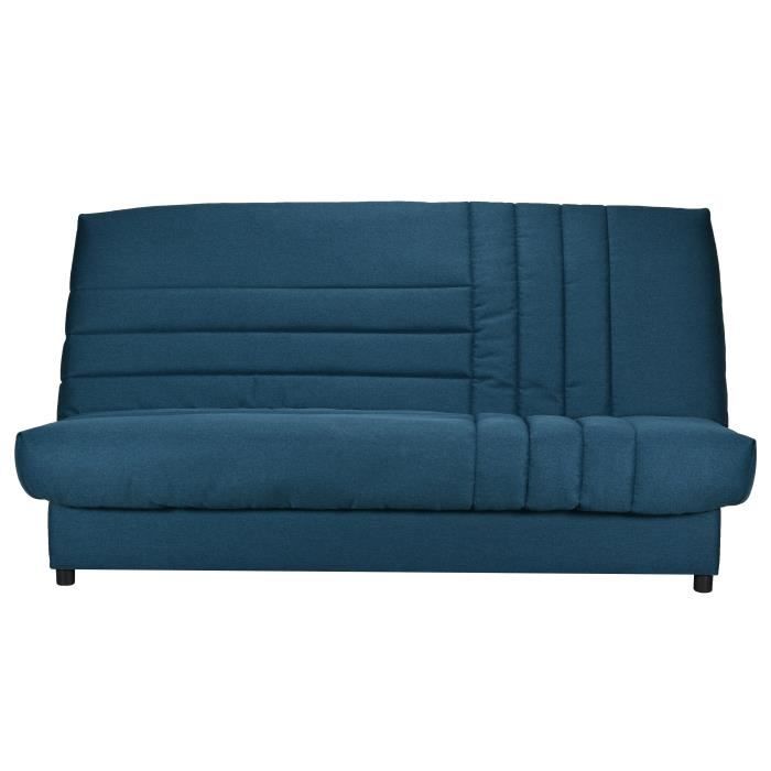 BULTEX Clic clac BETSY 3 places - Tissu Bleu canard - L 192 x P 95 x H 101