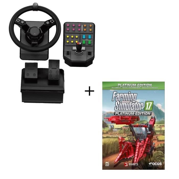 SAITEK BY LOGITECH Farming Simulator Controller + Farming Simulator 17 Edition Platinium Jeu PC