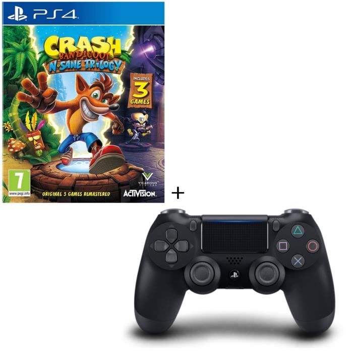 Crash Bandicoot N. Sane Trilogy + Manette DS4 Noire