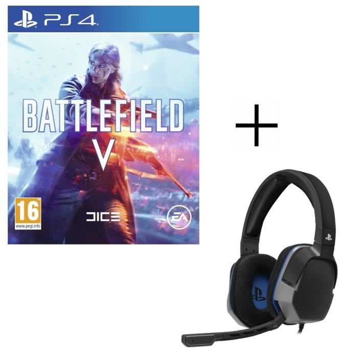 Battlefield V Jeu PS4 + Casque Gamer Afterglow LVL3
